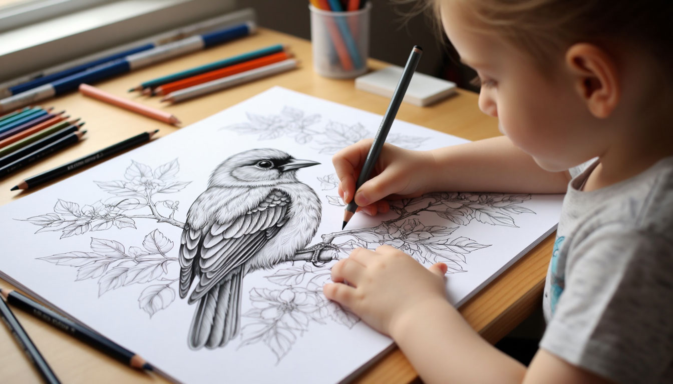 Бесплатные раскраски птиц: воробьи, попугаи, курицы и птенцы