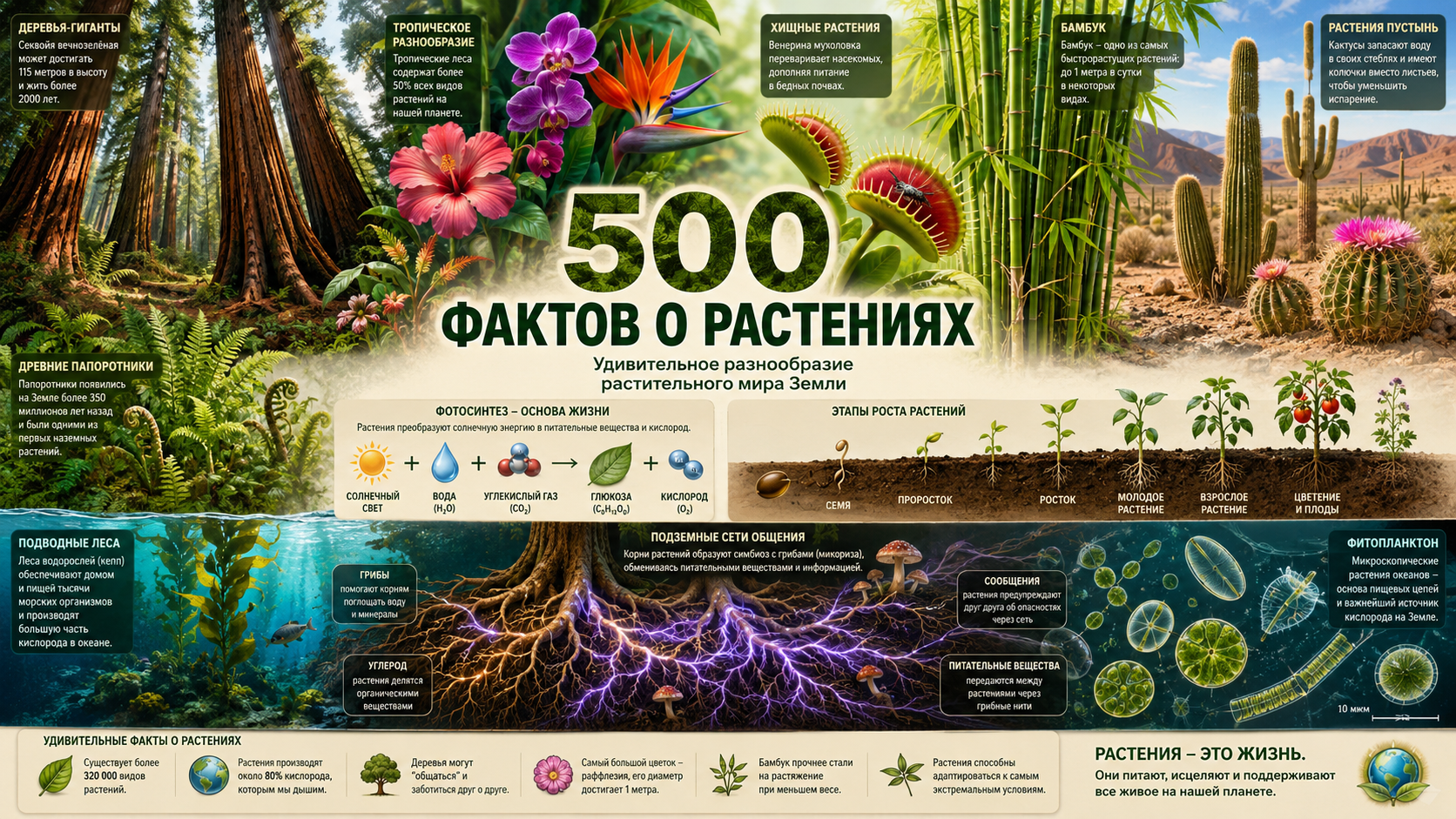 500 интересных фактов о растениях