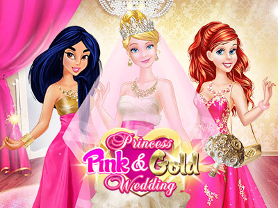 Princess Pink And Gold Wedding играть онлайн