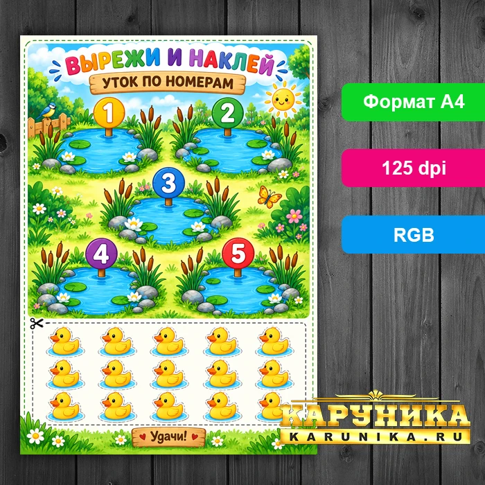 Развивающая игра для малышей - утки по номерам