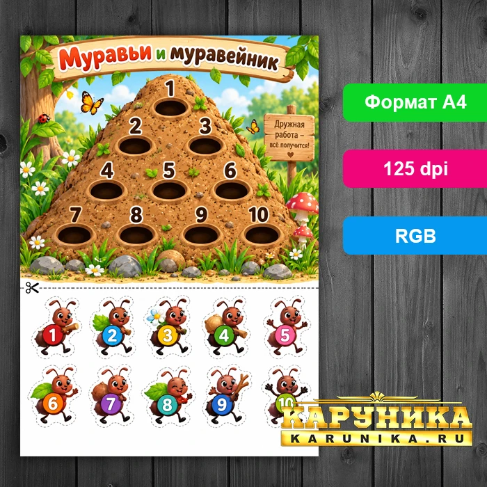 Муравьи и муравейник - развивающая игра для детей 3-7 лет