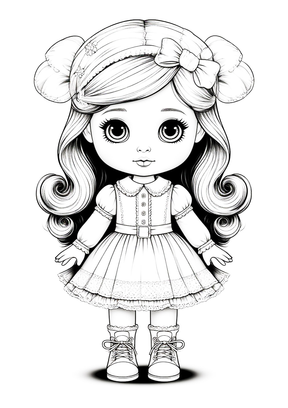 Раскраска Куколка Раскраска Куколка