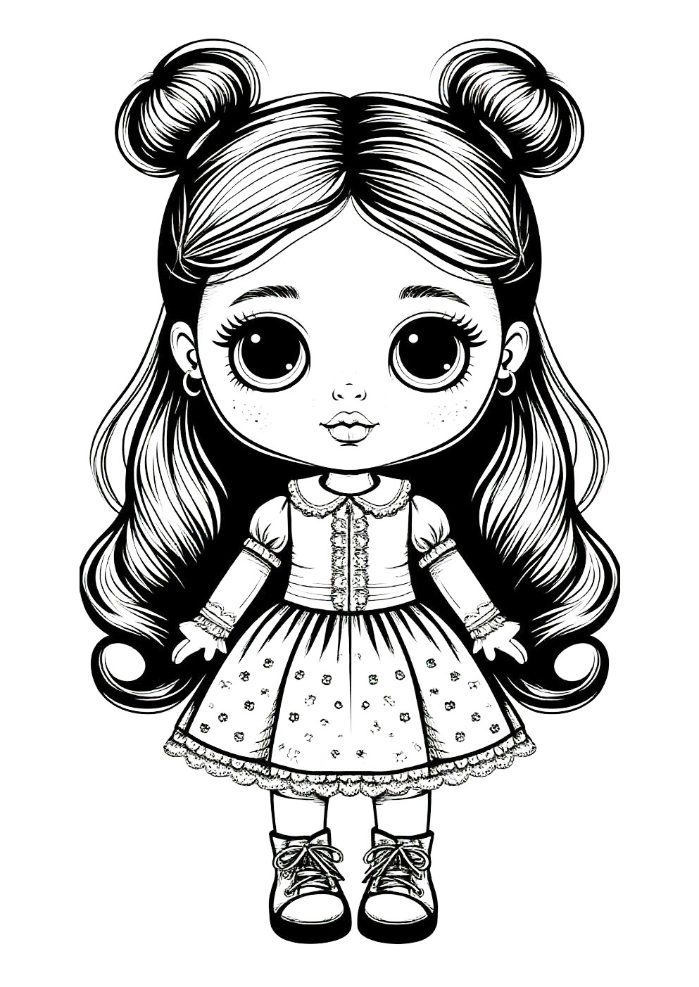 Раскраска Кукла Раскраска Кукла